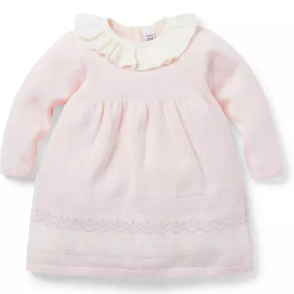 Janie and Jack -100046956 Baby Fair Isle Sweater Dress in Pink NWT size 18-24 m